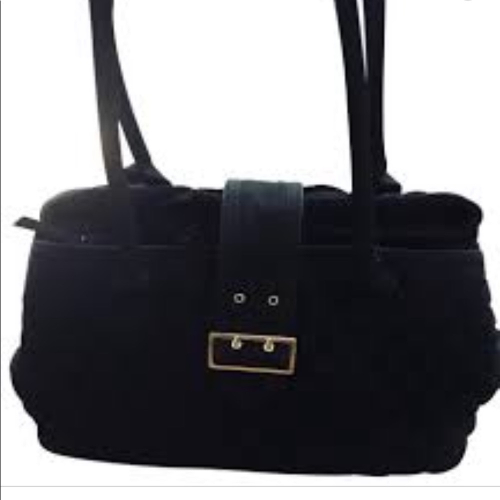 Vera Bradley Quilted Black bag Multi pockets double straps